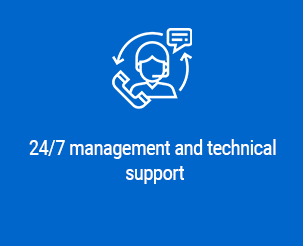 24X7 management and technical support